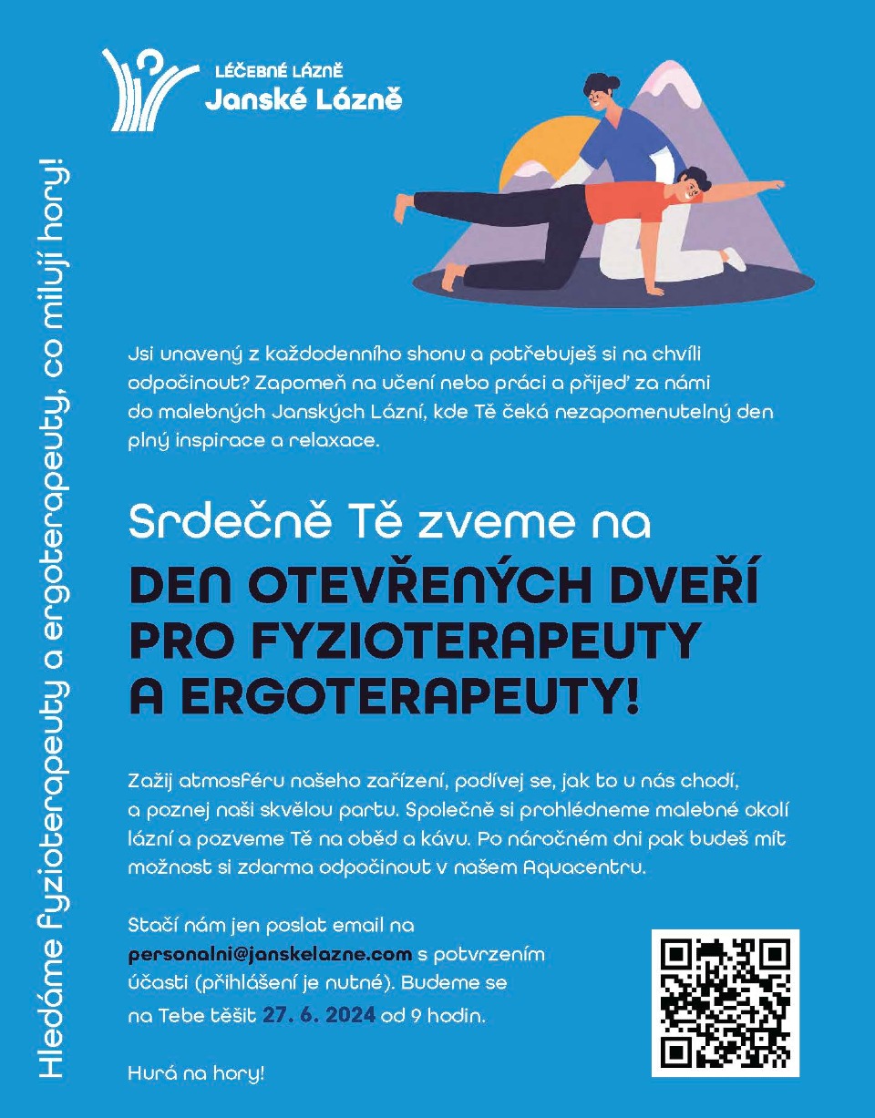 Hledáme fyzioterapeuty, co milují hory